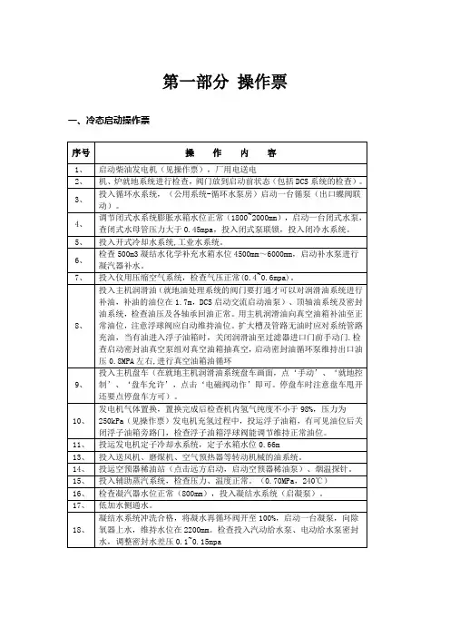 第一部分 操作票