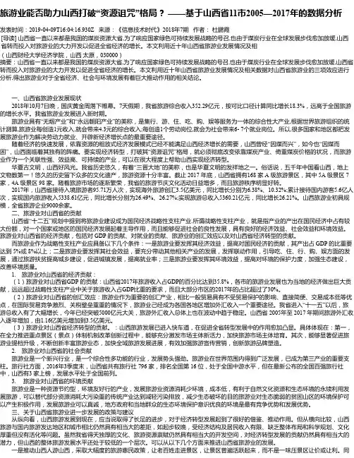 旅游业能否助力山西打破“资源诅咒”格局？ ——基于山西省11市200