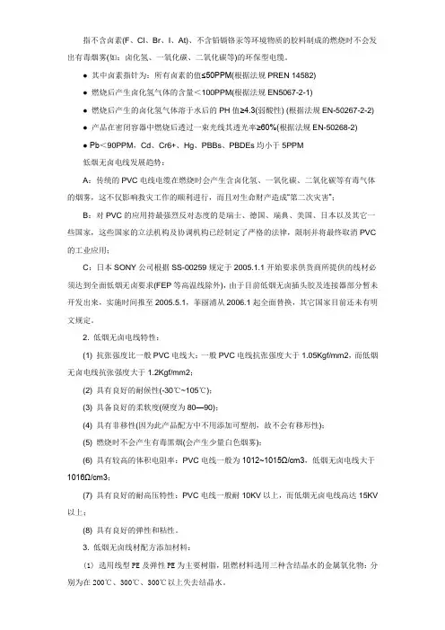 低烟无卤定义及用途