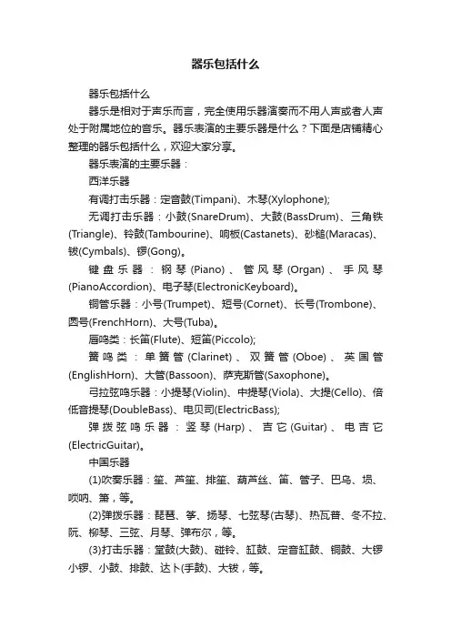 器乐包括什么