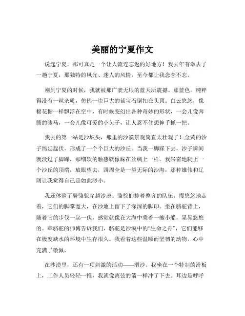 美丽的宁夏作文