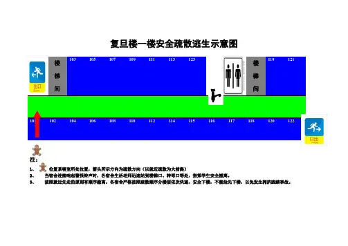 复旦楼各寝室安全全疏散逃生彩图
