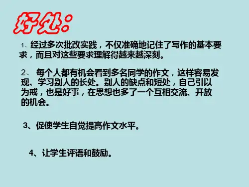 作文批阅---互评互改大赖24页PPT