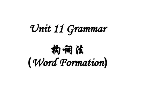 高二英语下学期unit11-grammer(中学课件201911)