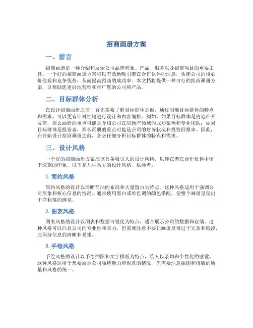 招商画册方案