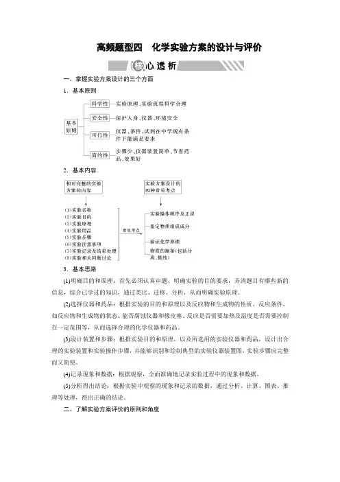 大二轮高考总复习化学第一部分专题14高频题型04化学实验方案的设计与评价