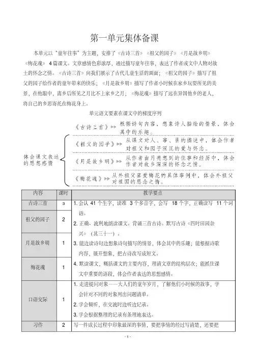 部编版五年级语文下册古诗三首《四时田园杂兴》《稚子弄冰》《村晚》优秀教案