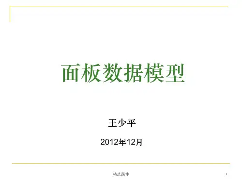面板数据模型ppt课件