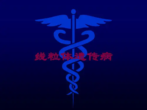 线粒体遗传病培训课件