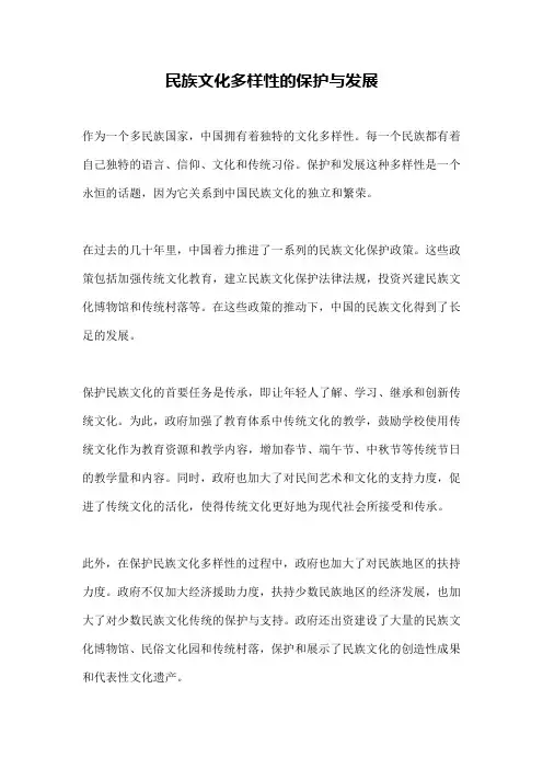 民族文化多样性的保护与发展