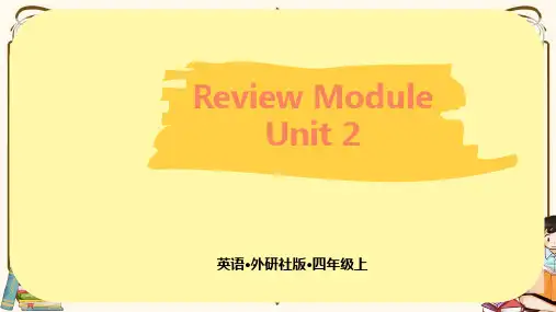 外研版四年级上册英语《Review Module2》教学课件