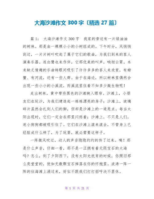 大海沙滩作文300字(精选27篇)