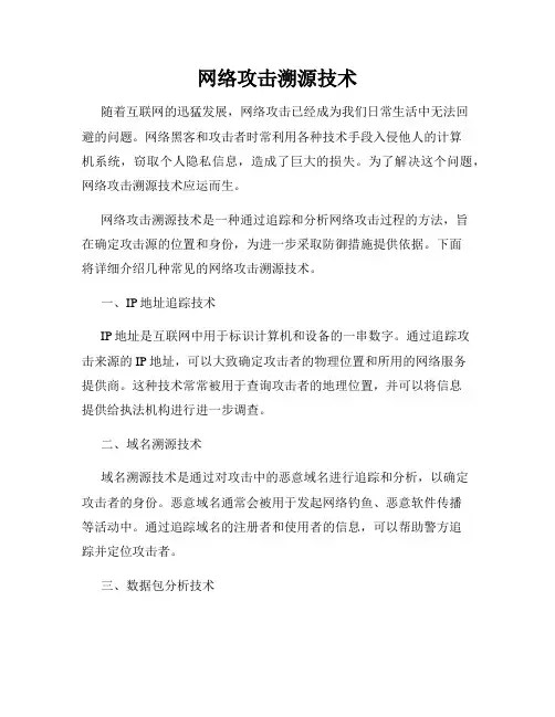 网络攻击溯源技术