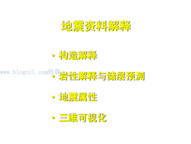 地震资料解释教案1