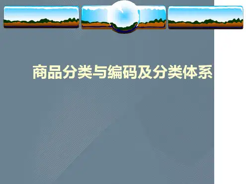 商品分类与编码及分类体系最新优质ppt课件