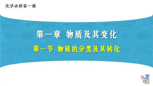第一章第一节物质的分类及转化.课件高一上学期化学人教版