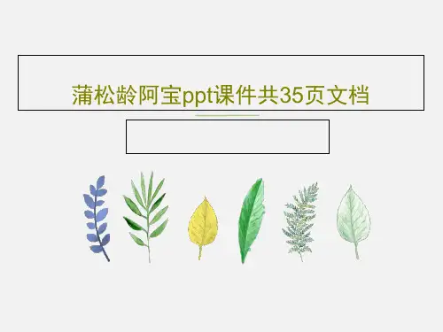 蒲松龄阿宝ppt课件共35页文档PPT文档37页