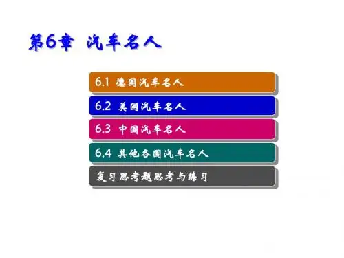 汽车文化第6章  汽车名人