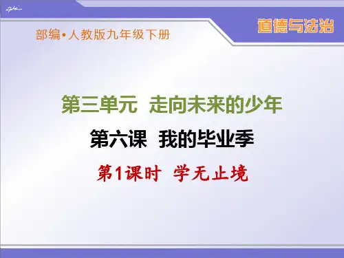 部编人教版九年级下册道德与法治《学无止境》优秀课件
