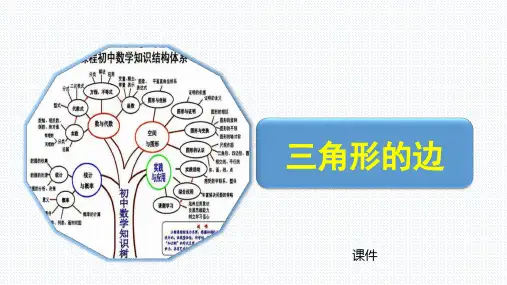 人教版八年级上册数学《三角形的边》三角形说课研讨复习教学课件
