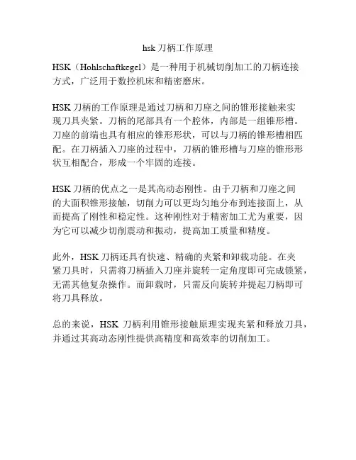 hsk刀柄工作原理