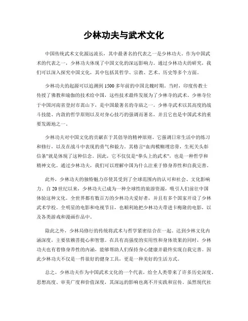 少林功夫与武术文化