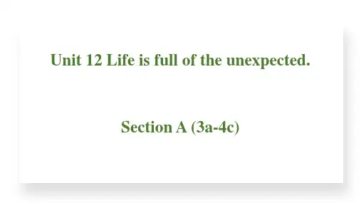 人教版九年级英语全册Unit 12Section A(3a-4c)课件
