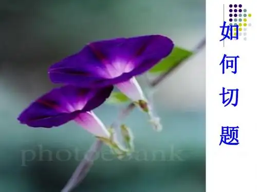 高考作文如何切题 PPT课件