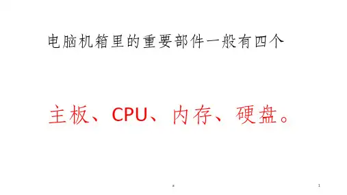 电脑机箱里的所有部件图文合集