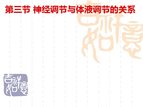 人教版高中生物必修三第二章第3节《神经调节与体液调节的关系》 课件 (共36张PPT)