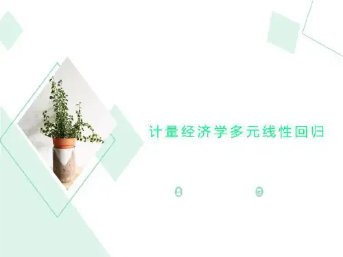 计量经济学多元线性回归