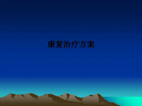 康复治疗方案PPT课件