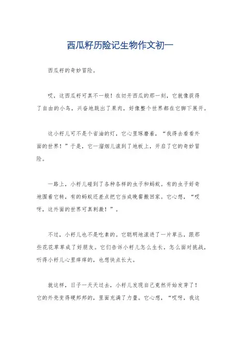 西瓜籽历险记生物作文初一