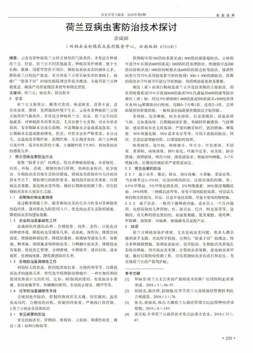 荷兰豆病虫害防治技术探讨