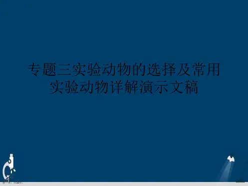 专题三实验动物的选择及常用实验动物详解演示文稿