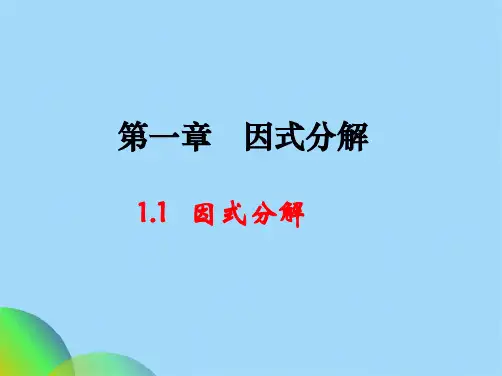 因式分解ppt(共22张PPT)