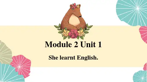 M2 Unit 1 She learnt English(课件)-五年级英语下册(外研版三起)