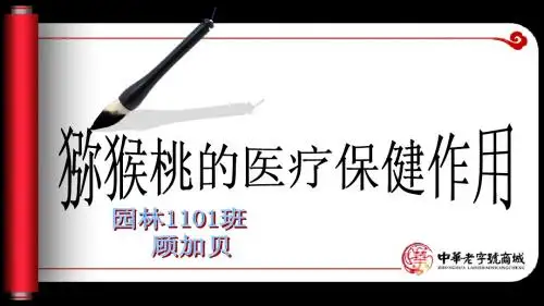 猕猴桃的营养保健作用
