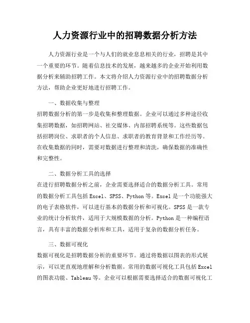 人力资源行业中的招聘数据分析方法