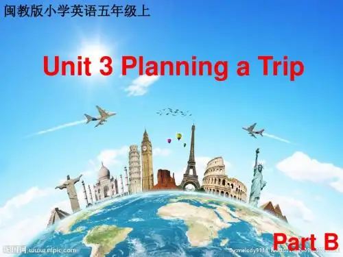 最新闽教版五年级上 Unit 3 Planning a trip Part B