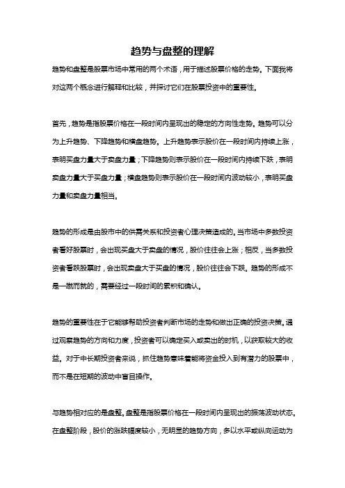 趋势与盘整的理解