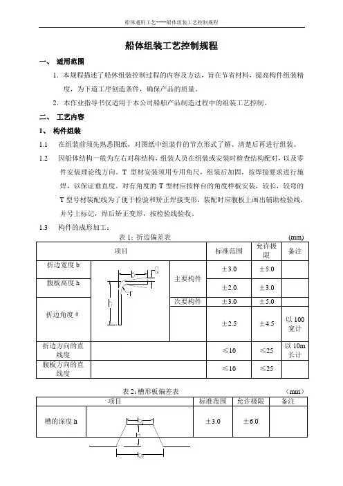 0103船体组装工艺控制规程12.11