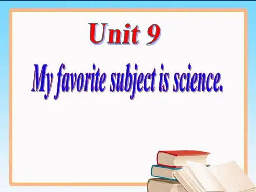 人教新目标七年级上册 Unit 9 My favorite subject is science(共24张PPT)