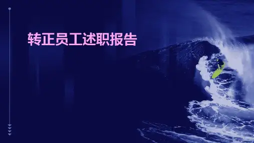 转正员工述职报告PPT