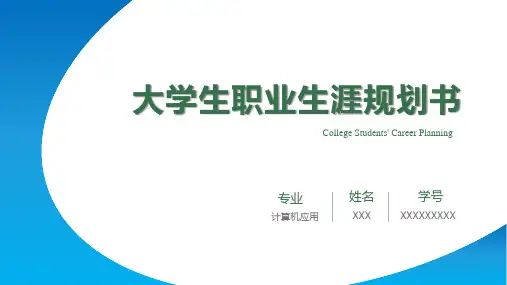 计算机应用技术专业职业规划书