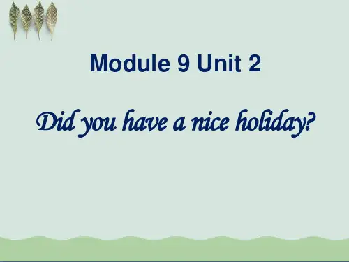 《Did you have a nice holiday》课件