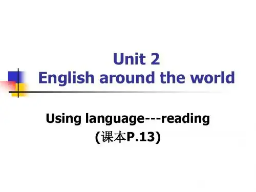 高一英语人教新课标必修1 unit2 using language 课件