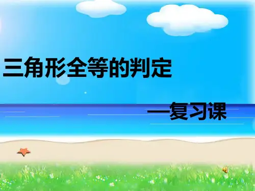 人教版八年级数学上册 第12章三角形全等的判定复习课(共16张PPT)