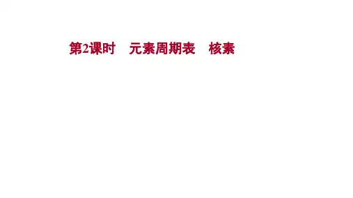 第四章第一节第2课时元素周期表核素课件上学期高一化学人教版必修第一册