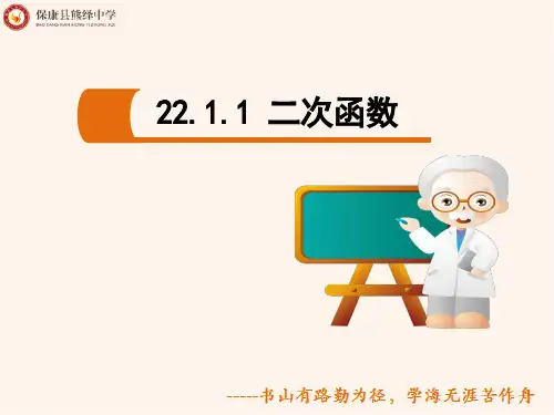 初中数学人教版九年级上册第二十二章 二次函数22.1 二次函数的图象和性质 课件
